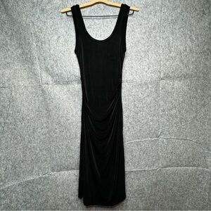 Boston Proper Sleeveless Ruched Acetate/Spandex Dress in Black- Sz S‎
